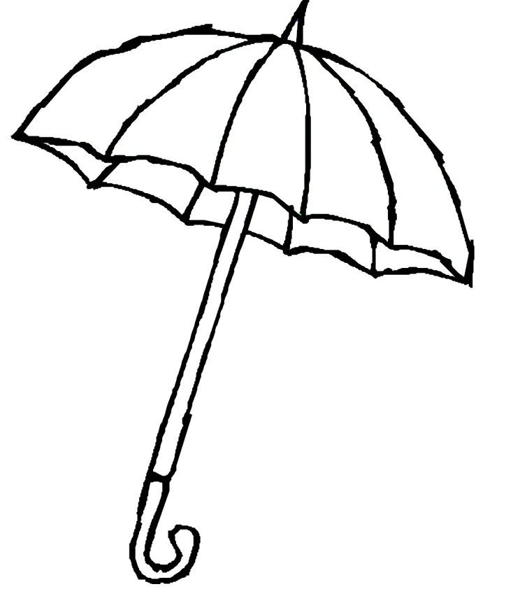 Blank Umbrella Raindrops Template - ClipArt Best