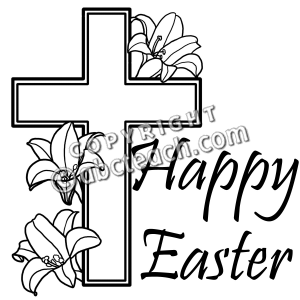 Happy Easter Cross Clipart