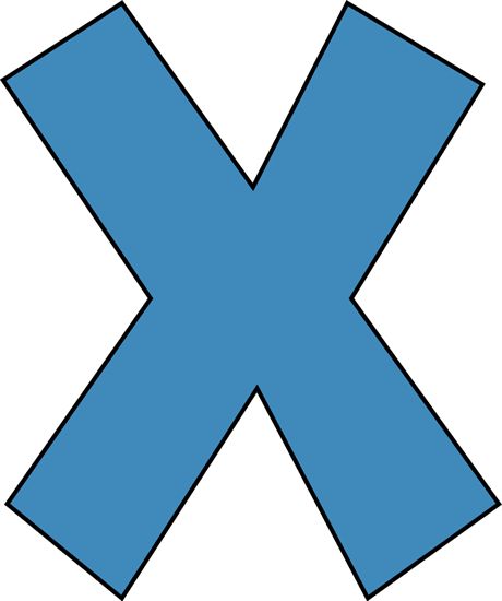 The letter x clipart