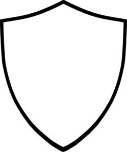 Shield clipart black and white