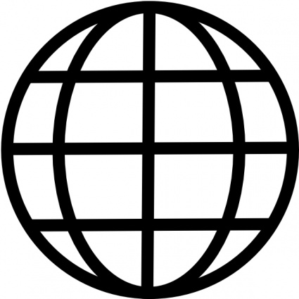 Globe clipart vector black and white - ClipartFox
