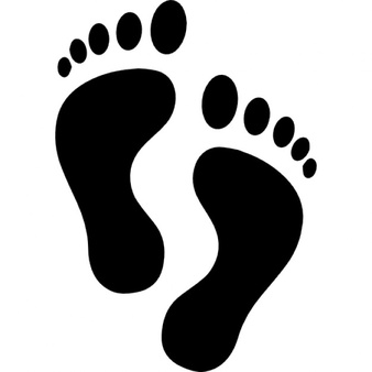 Human footprints outline Icons | Free Download