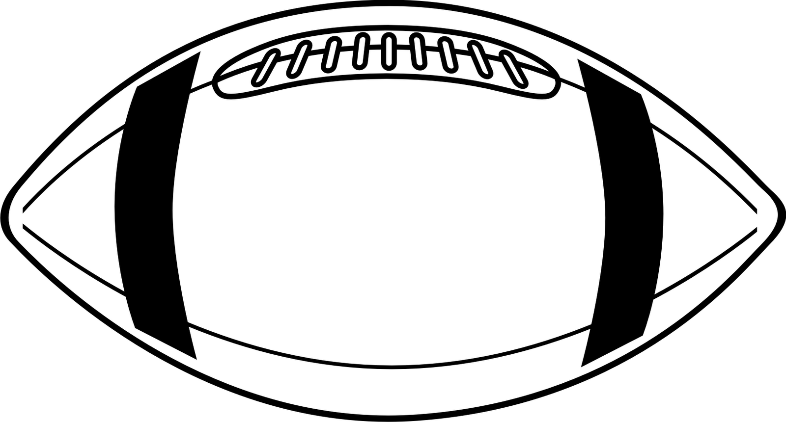 Football clipart black outline