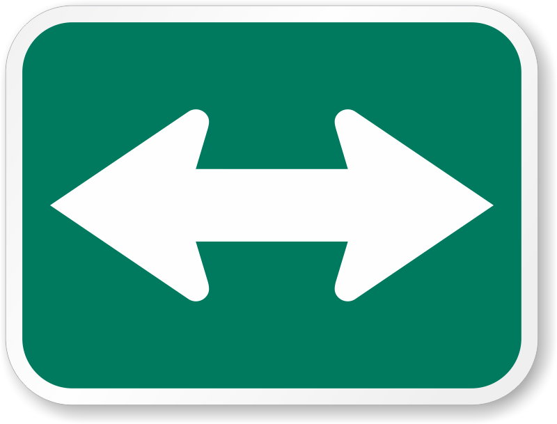 Two-Direction Arrow Sign - M7-5, SKU: X-M7-5