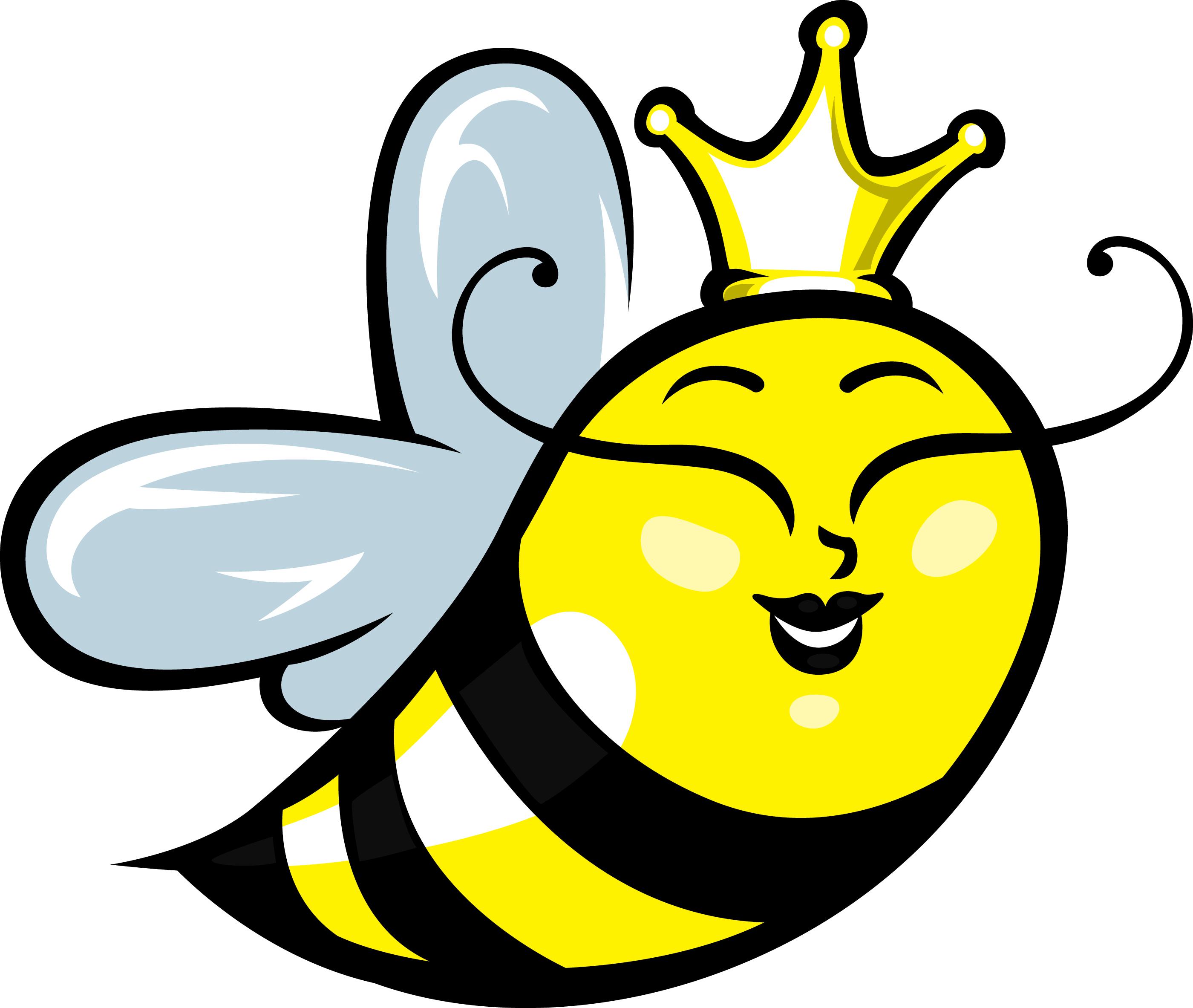 Queen honey bee clipart