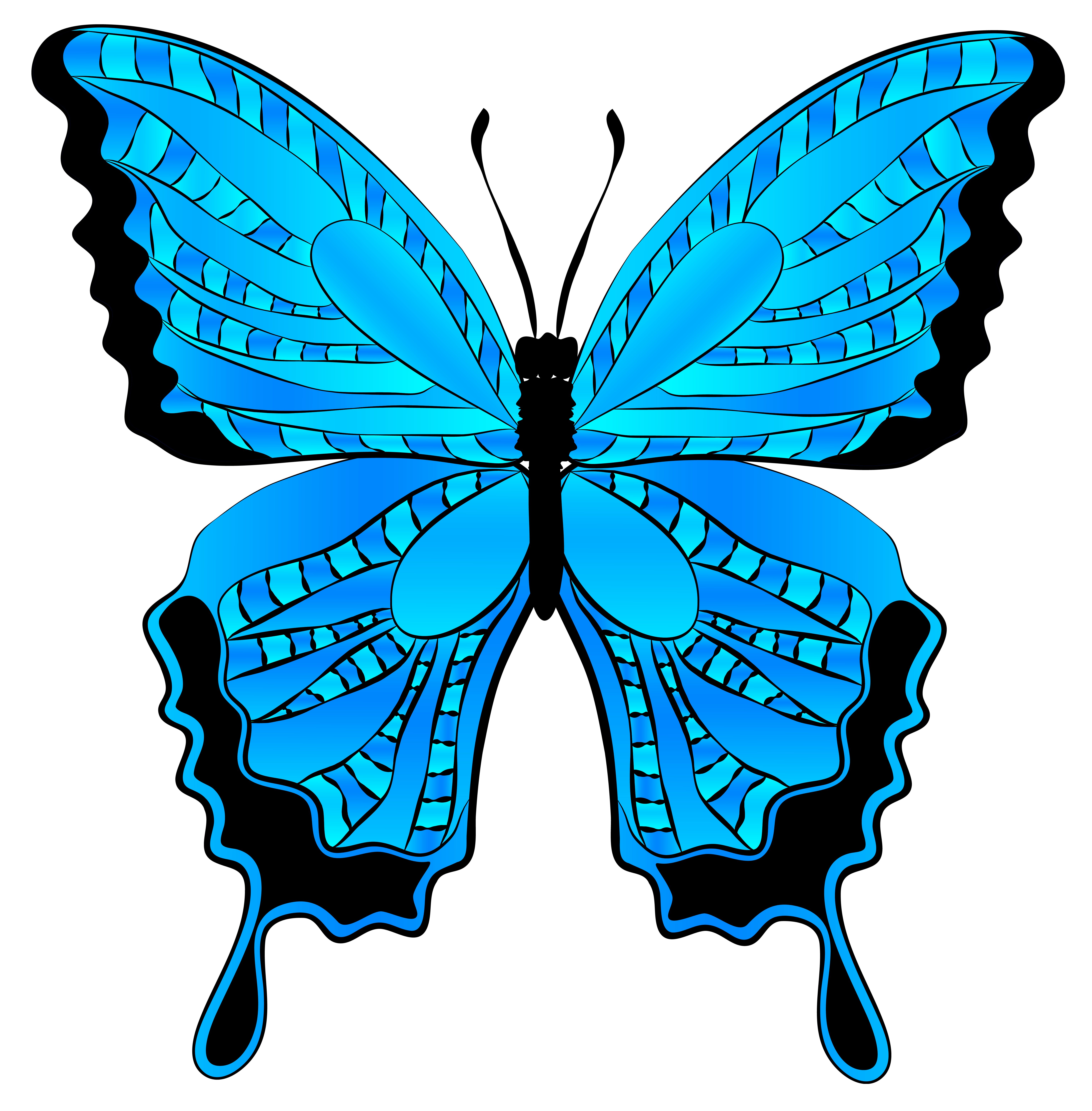 Blue Butterfly Clipart Image