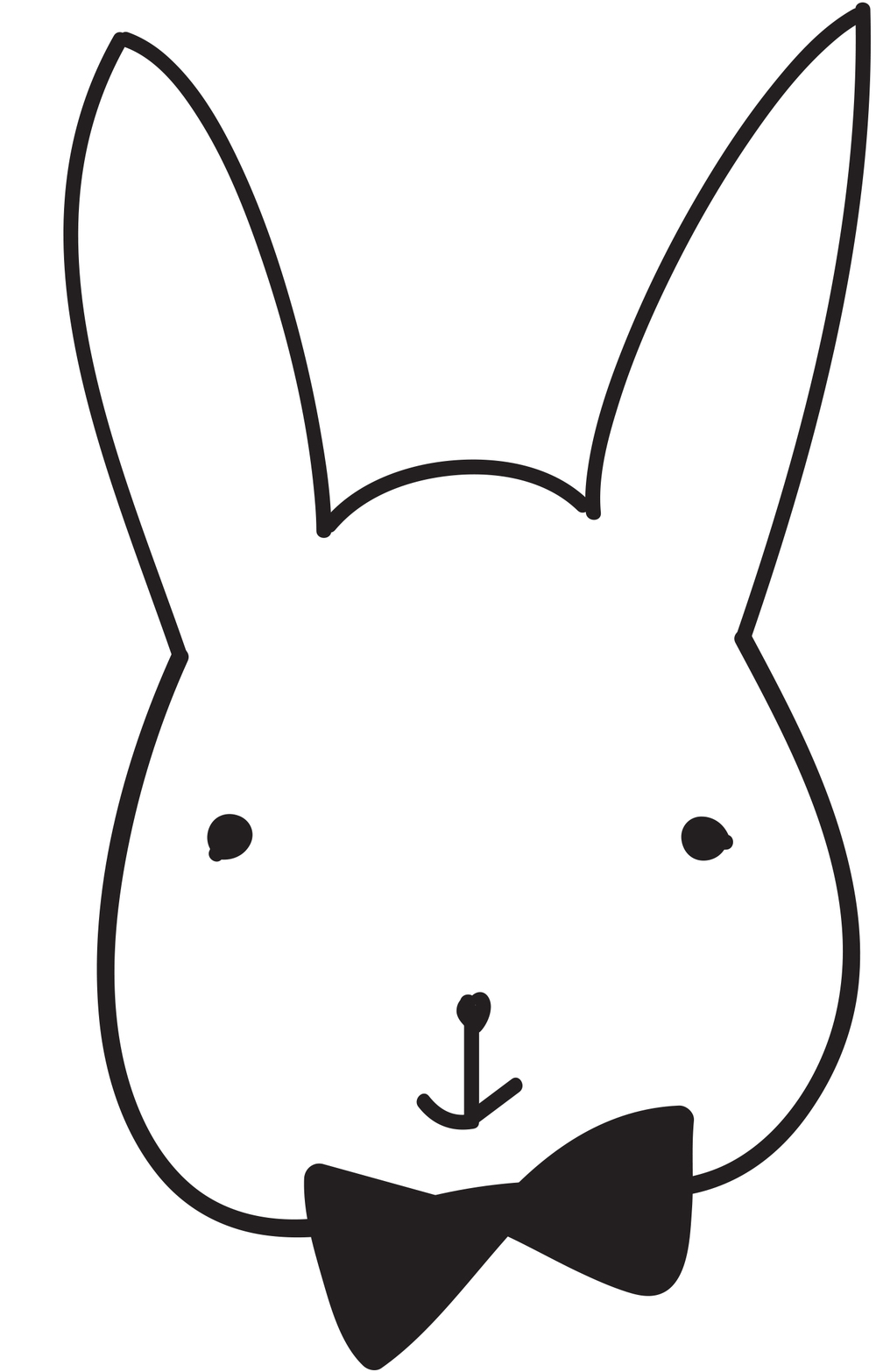 Bunny Outline ClipArt