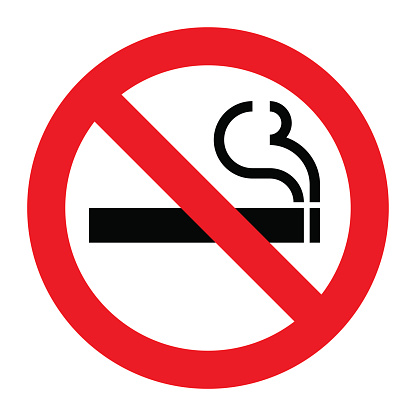 No Smoking Sign Clip Art, Vector Images & Illustrations