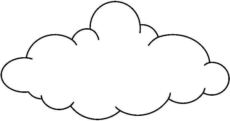 Cloud Outline Clip Art - Tumundografico