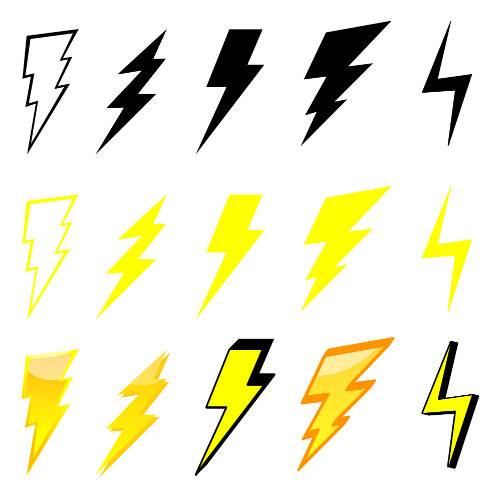 lightning clip art vector - photo #47