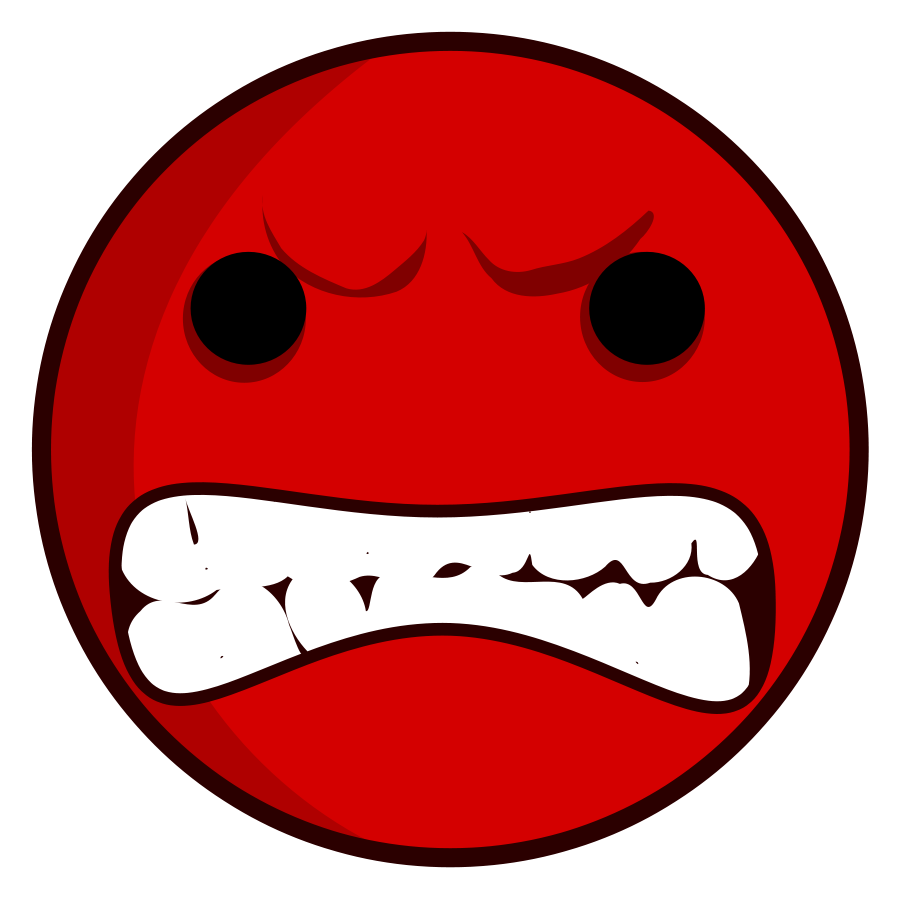 Angry Red Smiley Face - ClipArt Best