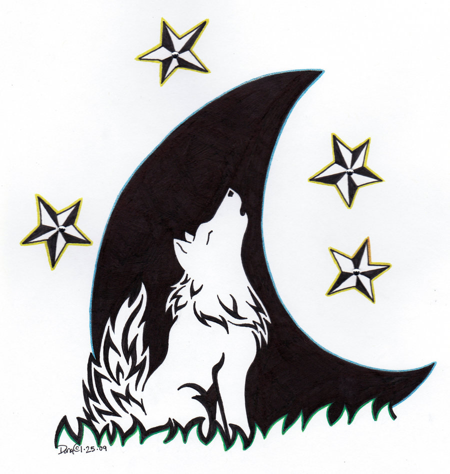 Howling Wolf Tat Design by ArticWolfSpirit on DeviantArt