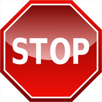 Hand Stop Sign Clipart