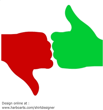 Download : Thumbs up and down - Vector Graphic