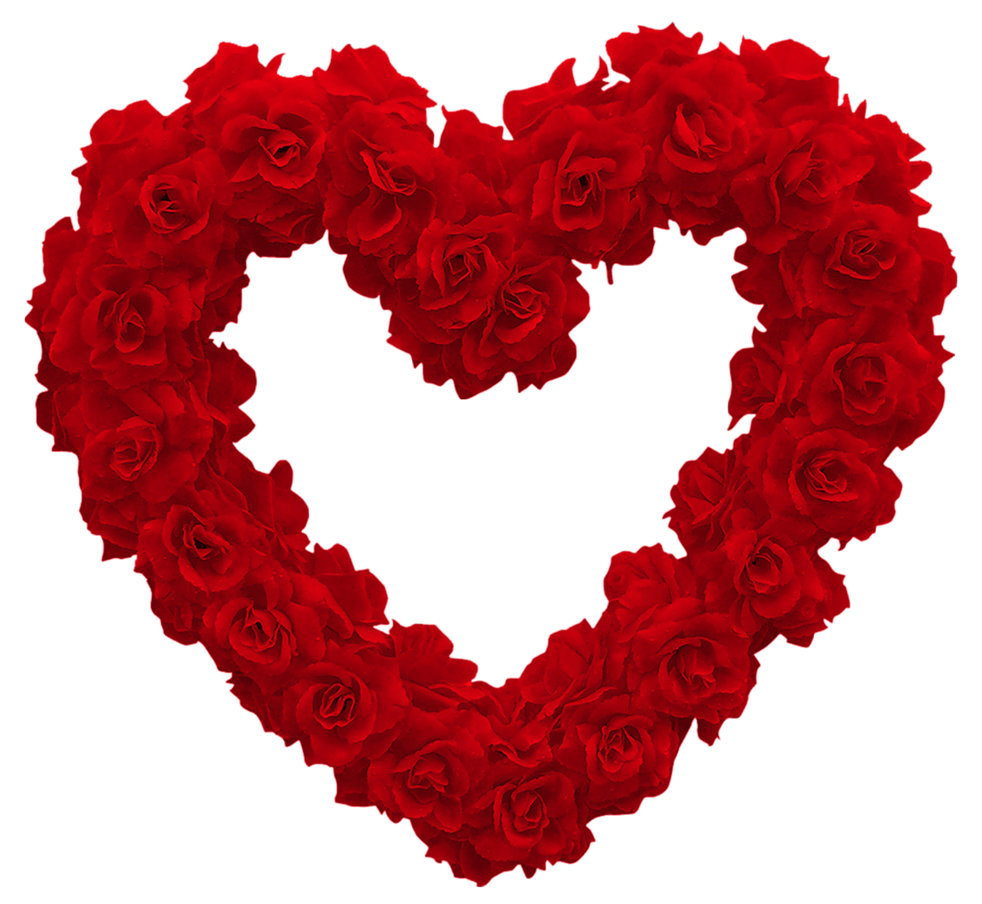 Clipart of red roses with hearts - ClipartFox