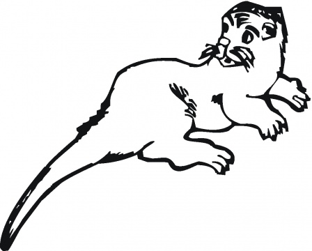 Otters coloring pages | Super Coloring