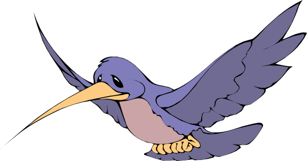 Flying Blue Bird Clip Art - vector clip art online ...