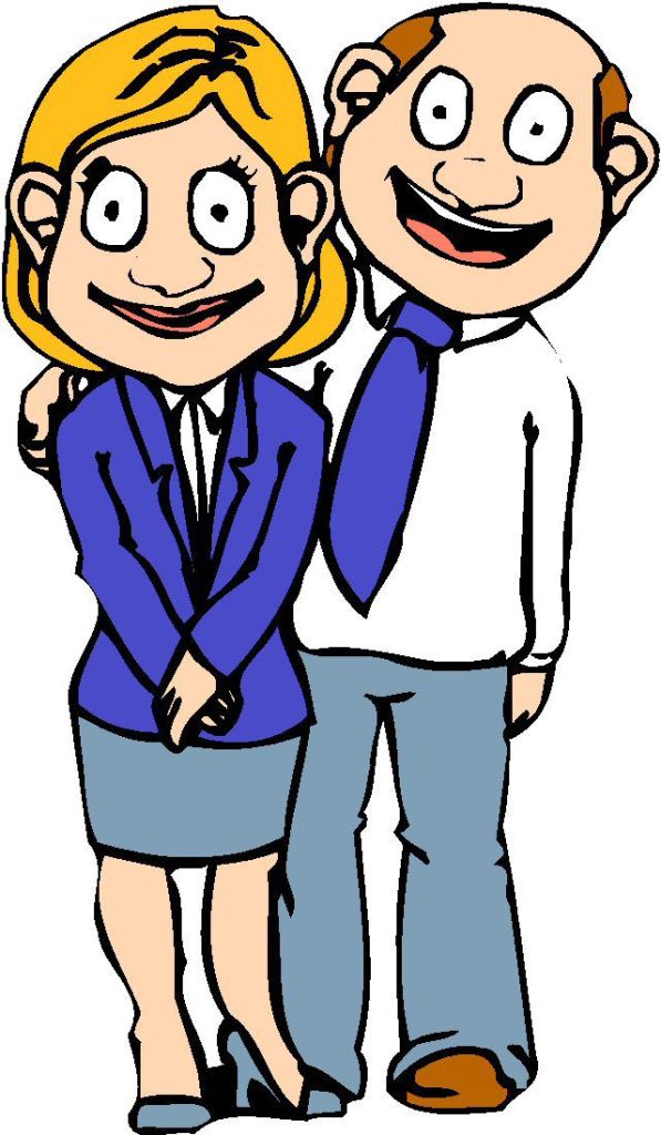 Mom and dad at dinner clipart