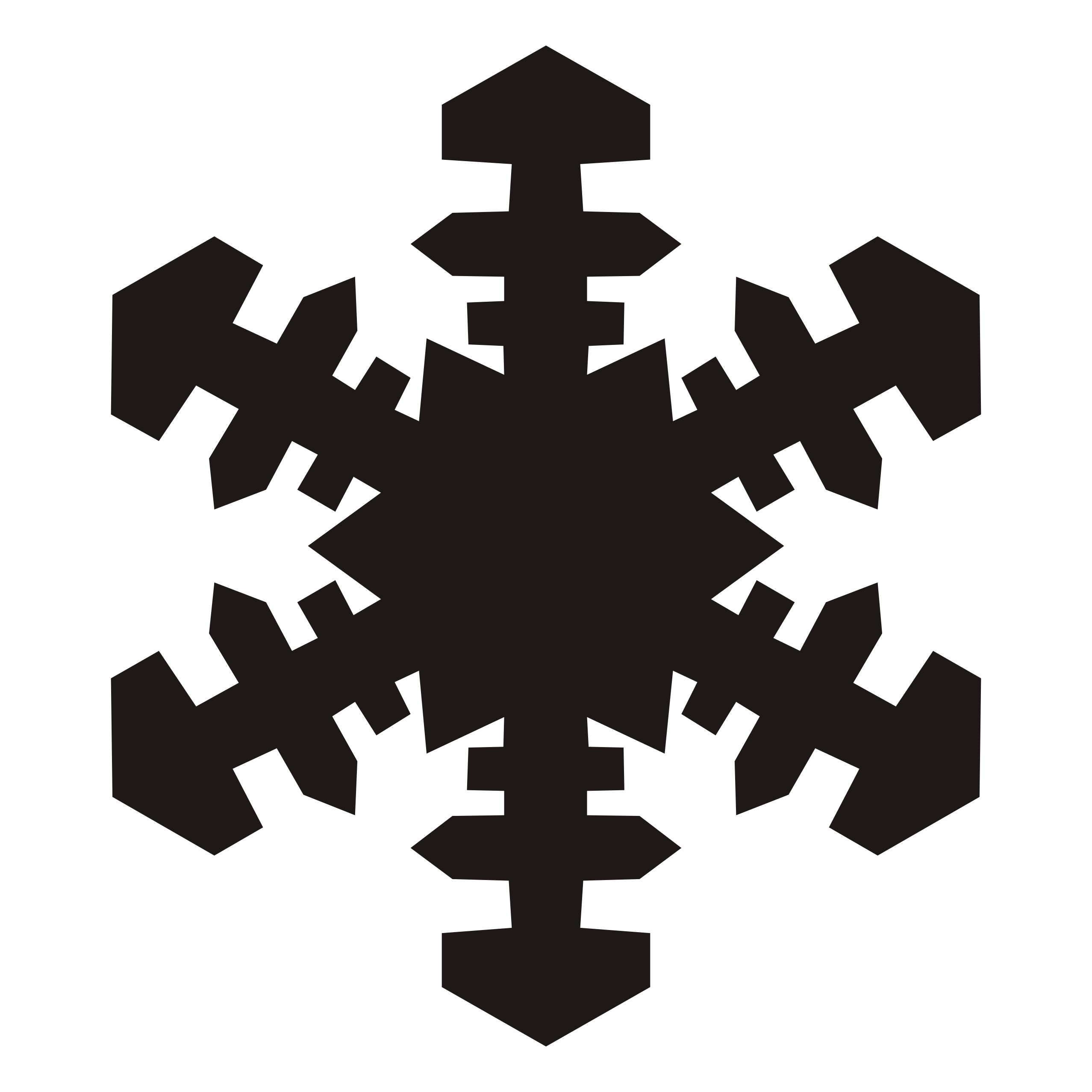 Black Snowflake Clipart