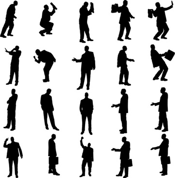 Businessman silhouette vector graphics free vector download (5,714 ...