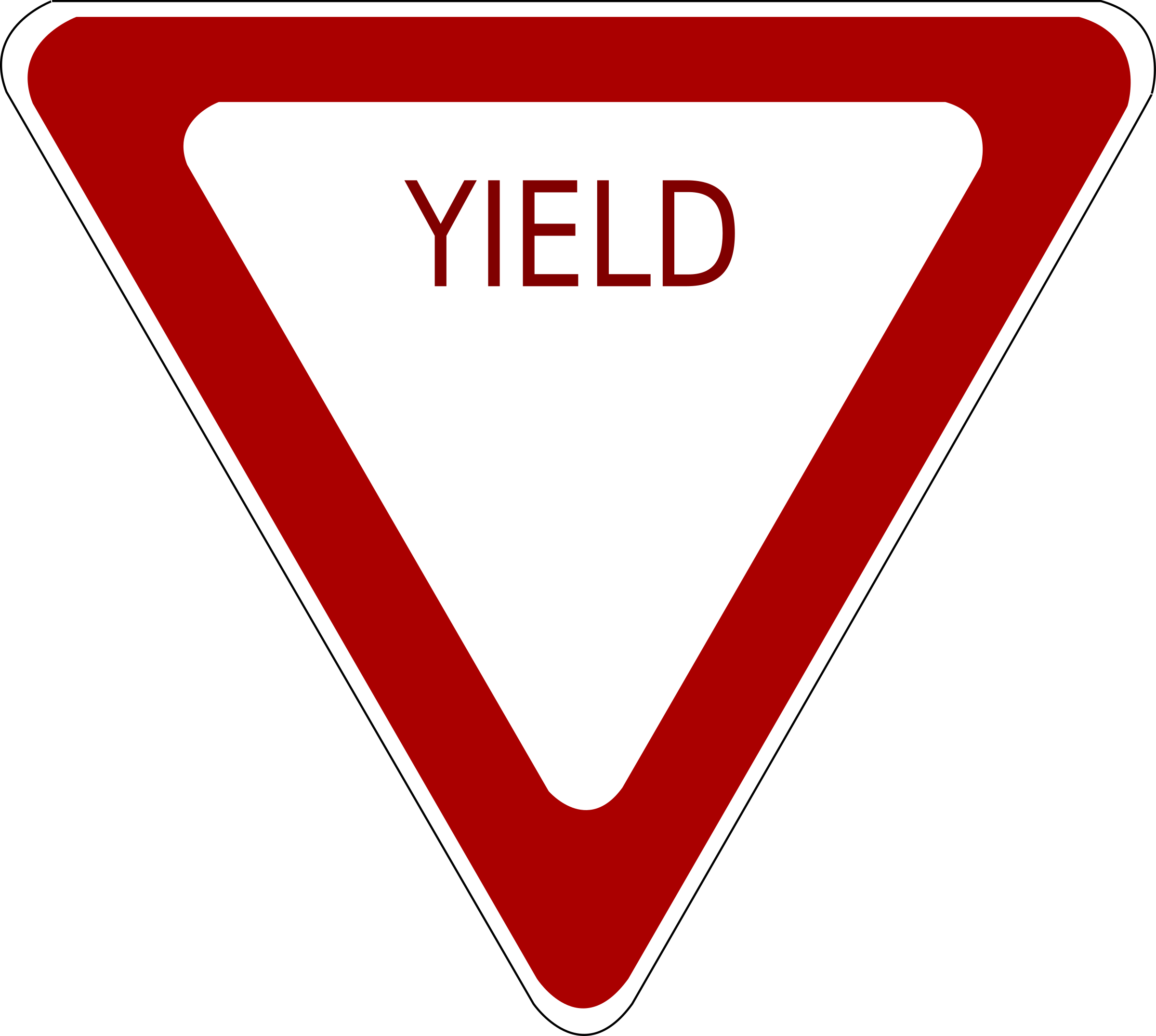Clipart - Yield Road Sign