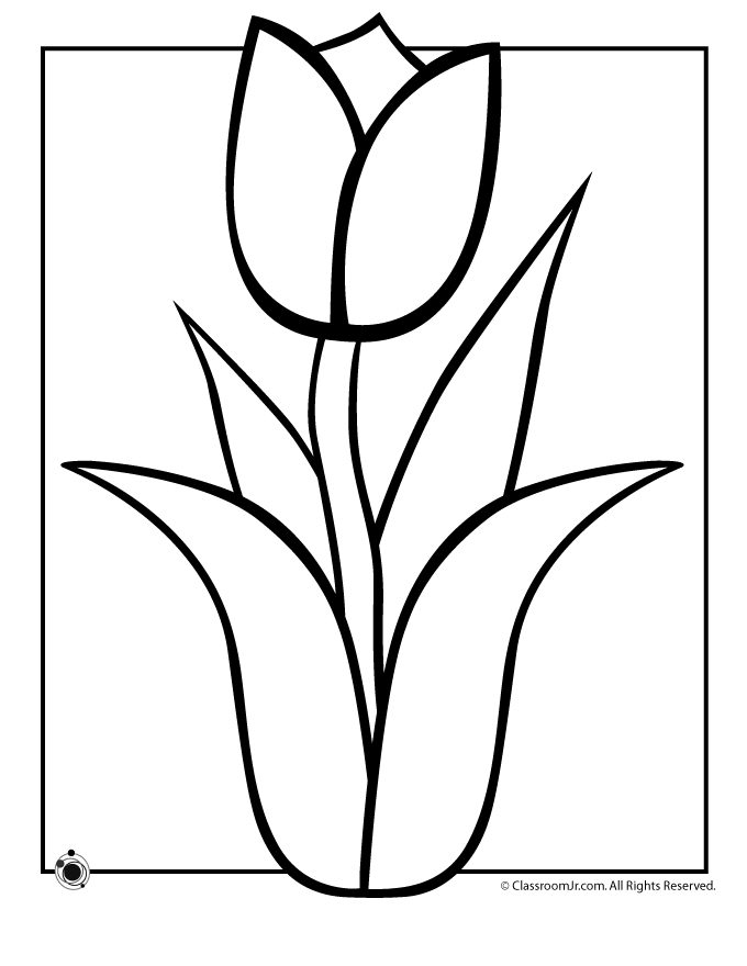 tulip clip art free black and white - photo #18