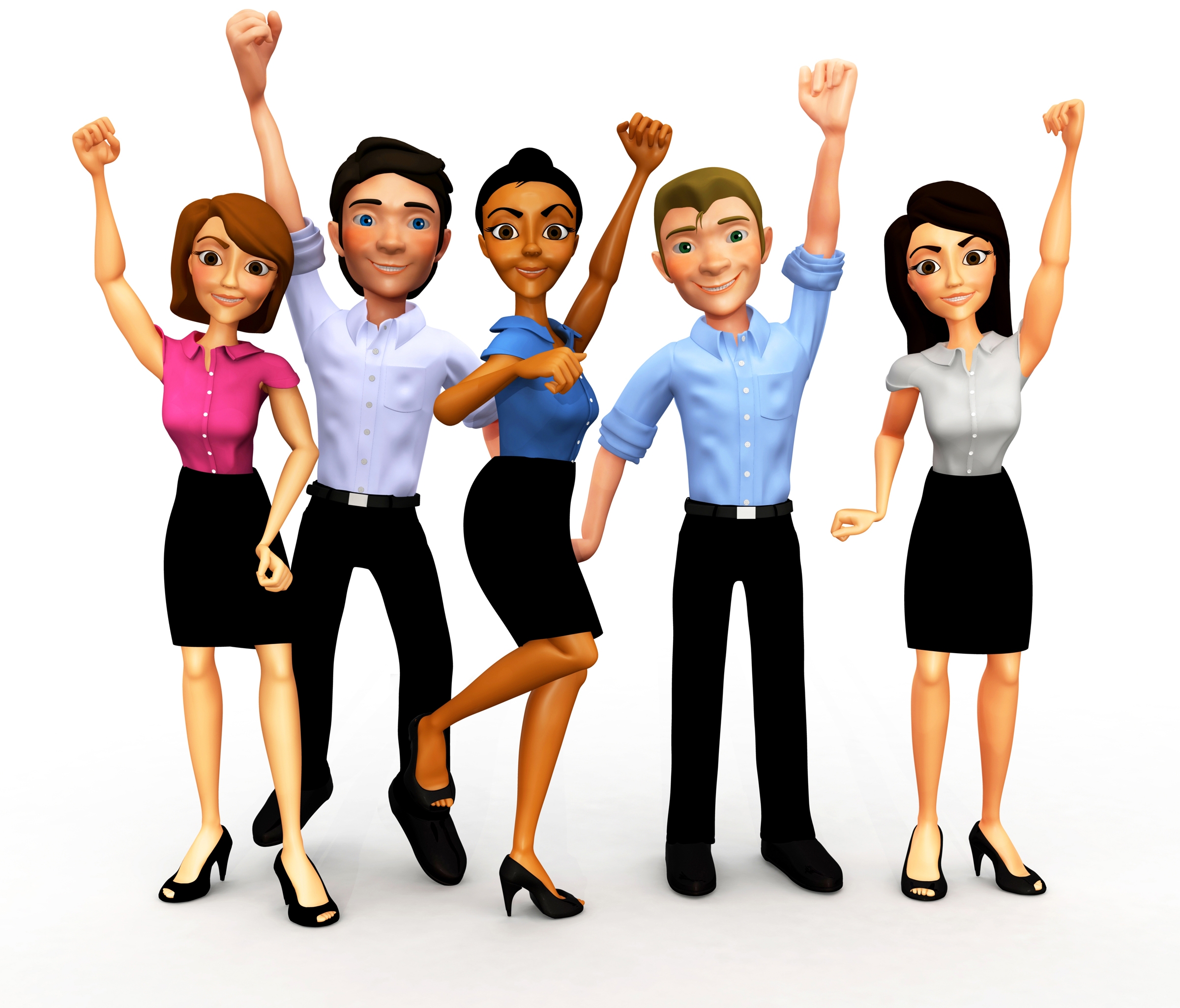 Happy group of people clipart