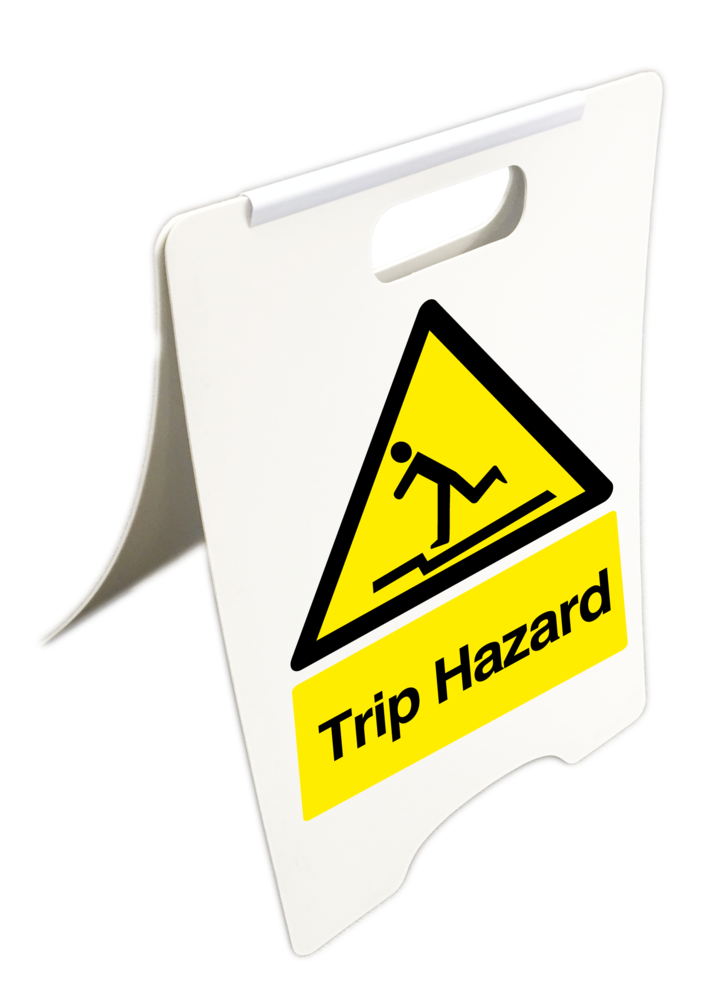 Trip Hazard'Free standing floor sign - First Safety Signs