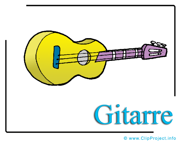 Gitarre Clipart-Bild free - Musik Cliparts