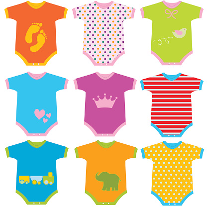 Baby Clothing Clip Art, Vector Images & Illustrations