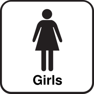 Girl toilet clipart