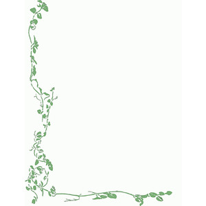 Decorative Page Borders and Frames - leaf garland page green ...