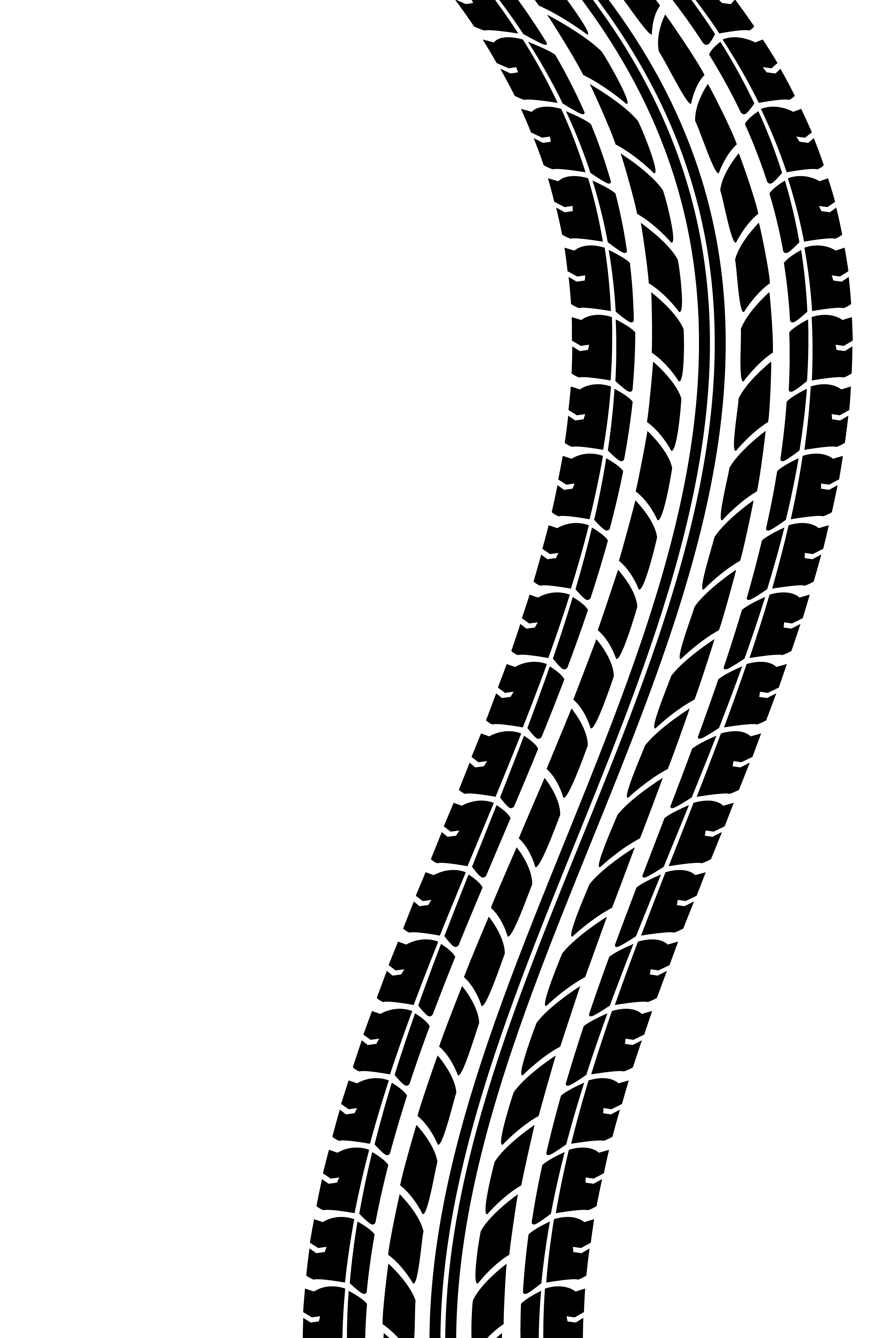 Motorcycle Tire Tracks Clipart