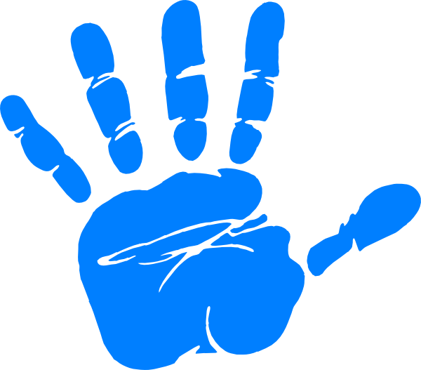 Blue Baby Hand Prints Clipart