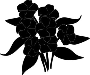 Flower clipart silhouette