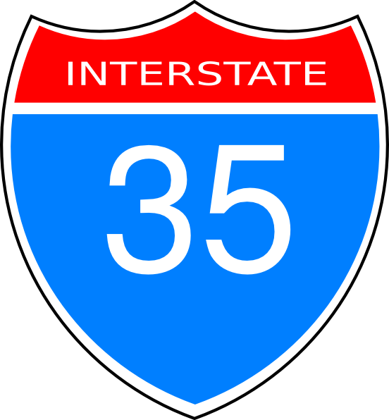 Interstate 35 Road Sign Clip Art - vector clip art ...