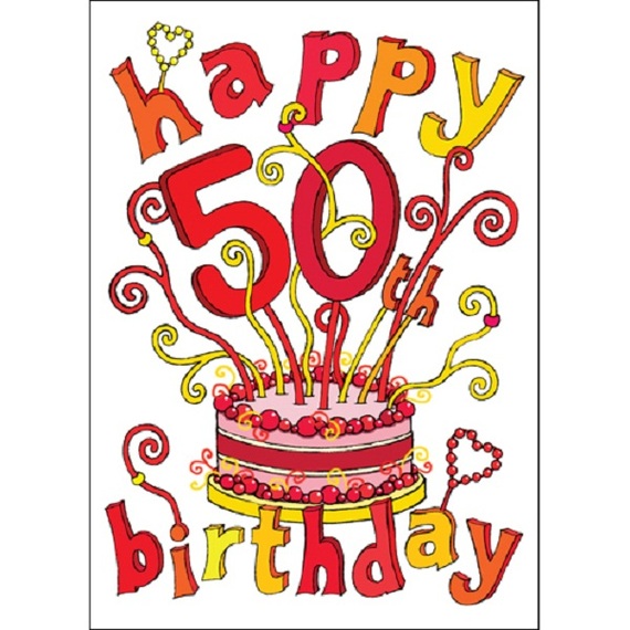 Happy 50th Birthday Wishes Clipart - Free to use Clip Art Resource