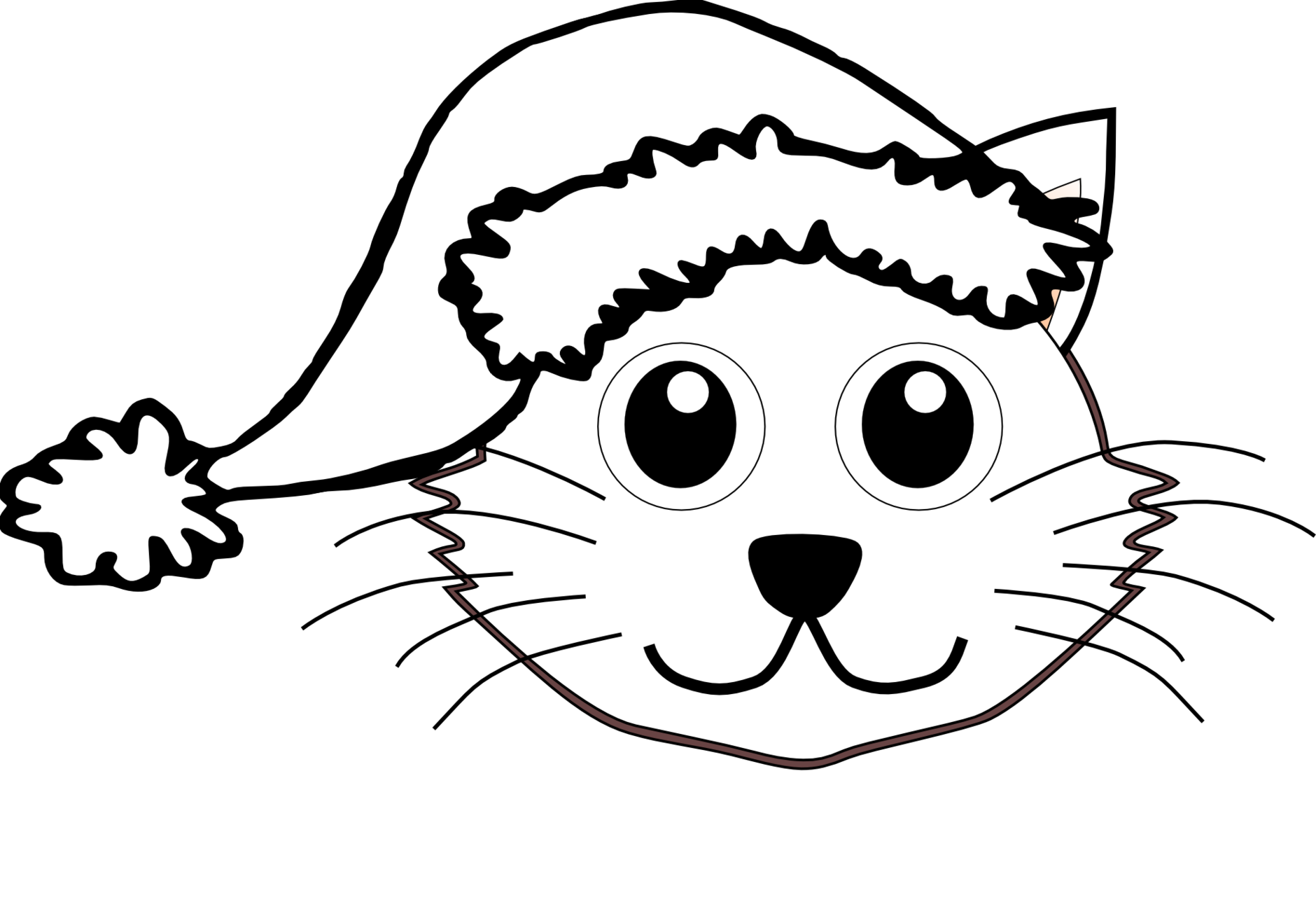 Line Drawing Of Cat Face : Cat face line drawing clipart best