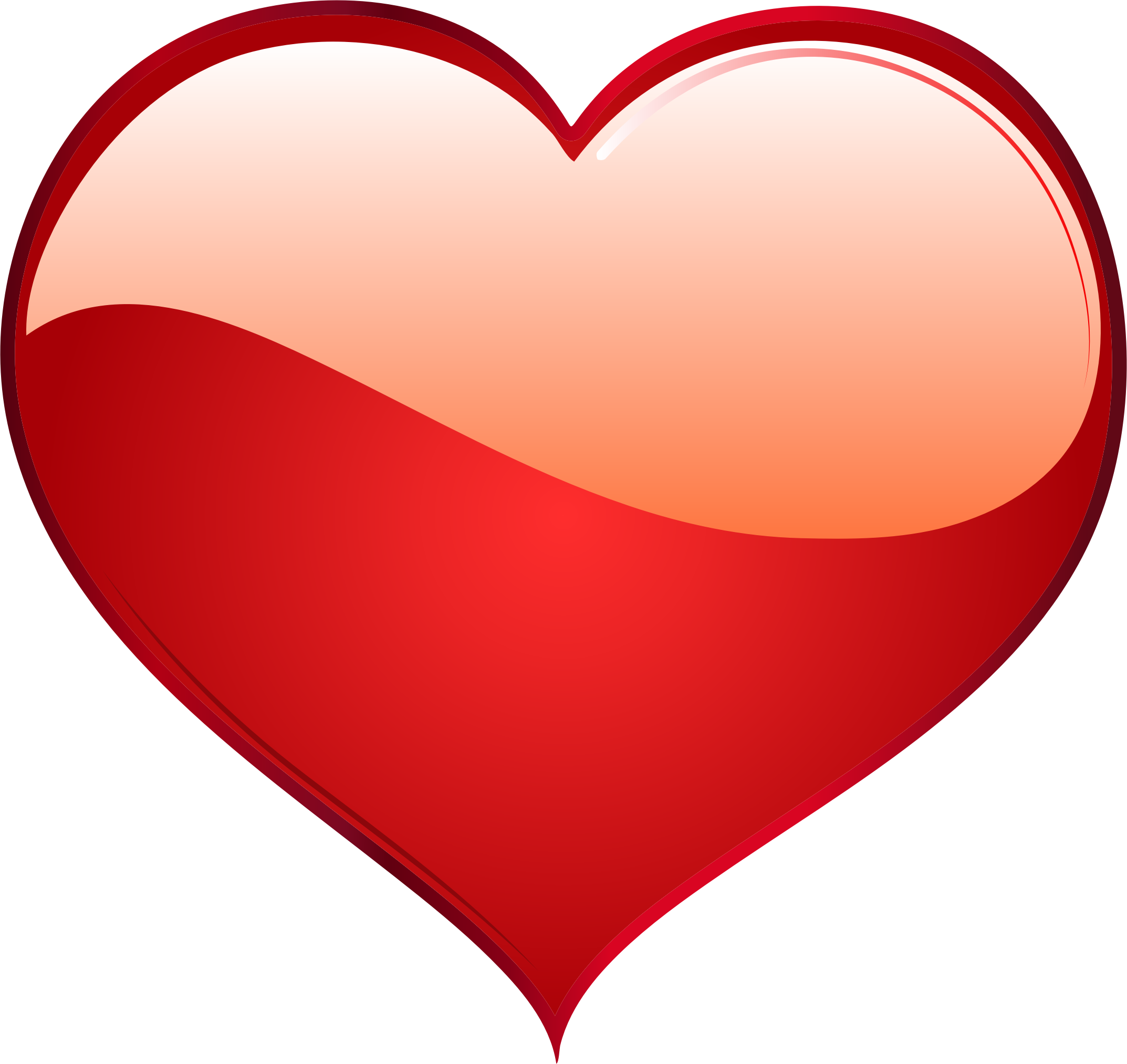 Clipart - Shiny Red Heart
