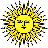 Sun faces clip art
