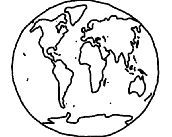 Line Drawing Map Of The World : World map line drawing clipart best