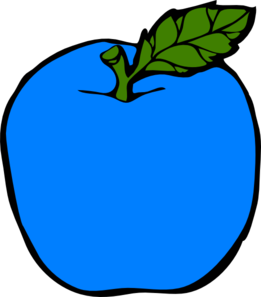 Blue Apple clip art - vector clip art online, royalty free ...