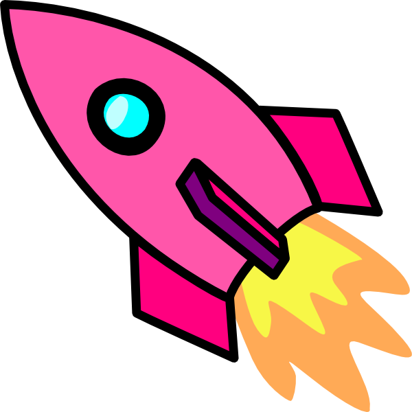 Pink Rocket clip art - vector clip art online, royalty free ...