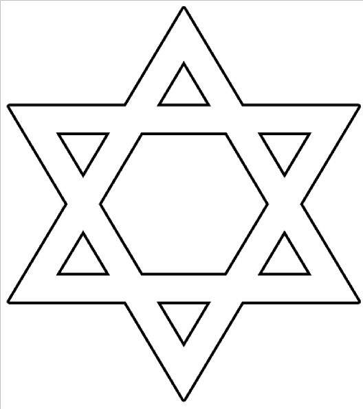 Star Of David Outline clip art - vector clip art online, royalty ...