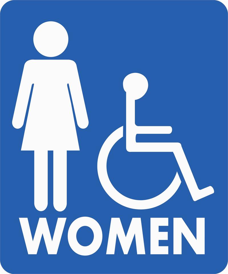 Women" with Handicap Access Restroom Sign | Commercial Pool