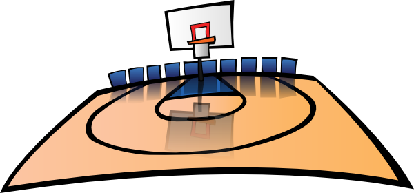 Cartoon Basketball Court Clip Art - vector clip art ...