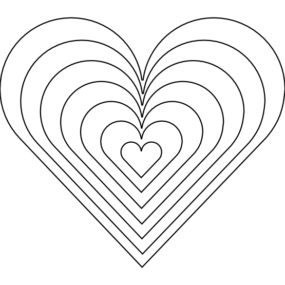 zebra heart plain black white line art tattoo ...