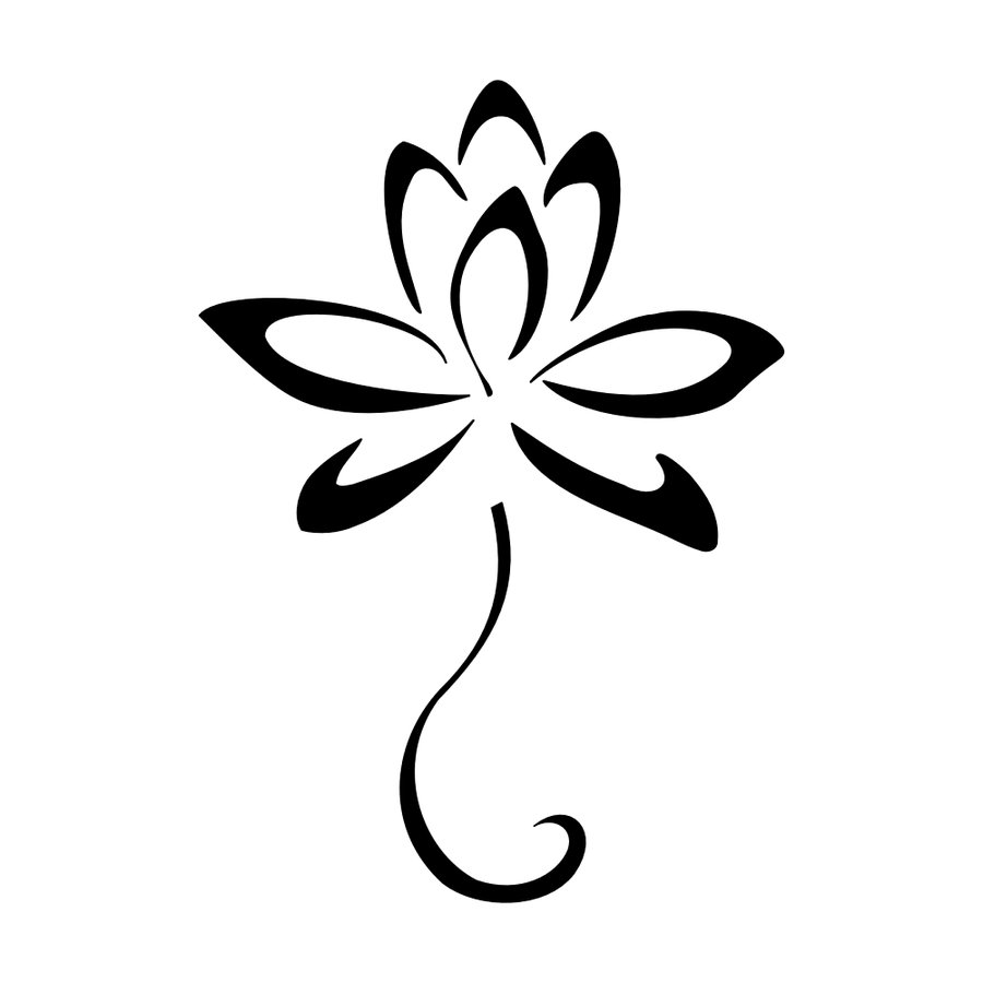 lotus flower outline clip art free - photo #36