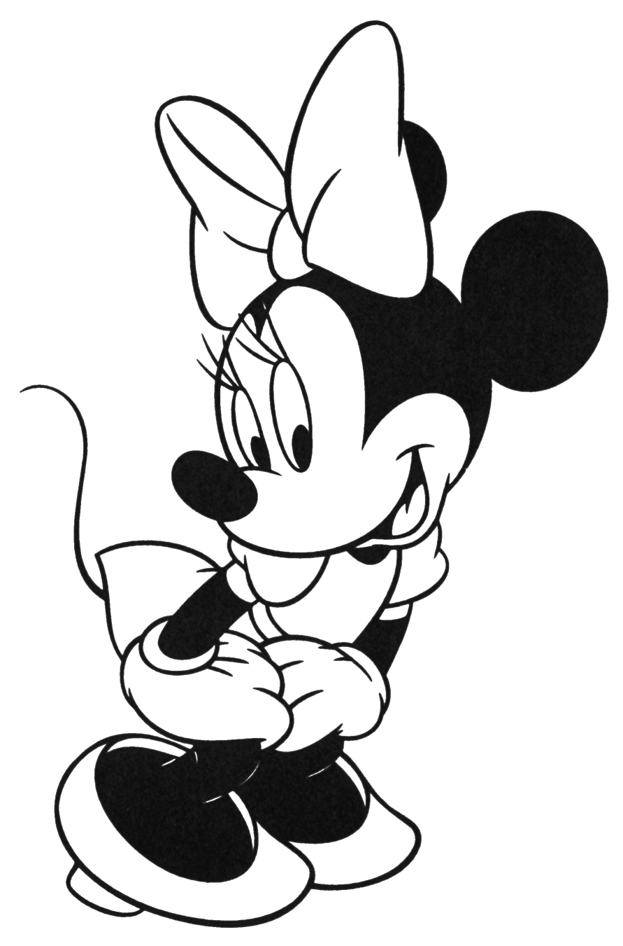 Free Printable Disney Minnie Mouse Cartoon Coloring Pages