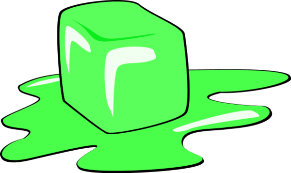melting ice cube - vector Clip Art